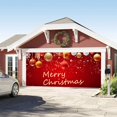2024 Christmas Red Garage Door Decorations Christmas Garage Door Banner