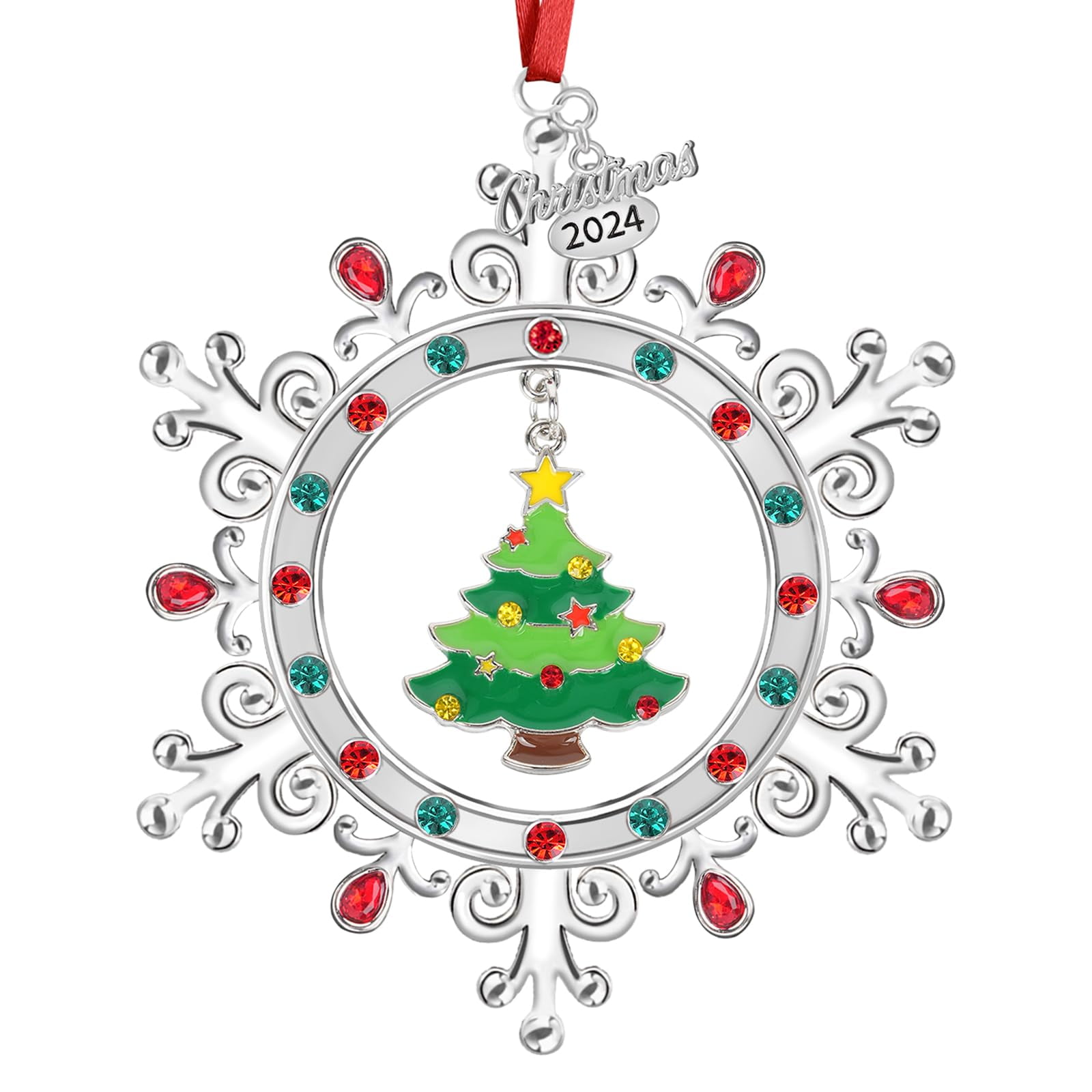 2024 Christmas Snowflake Ornament DHF10 for Christmas Tree Decorations