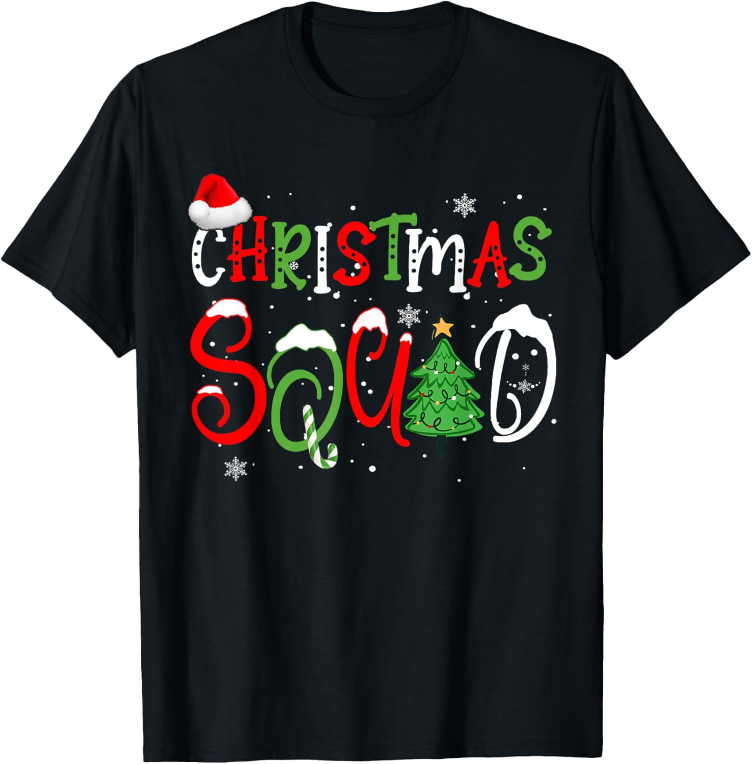 2024 Christmas Squad Funny Xmas Tree Family Matching Pajamas T-Shirt ...