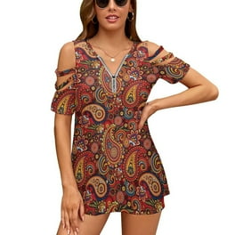 2024 70'S Flower Power Women Zipper Sexy Printed Vintage T