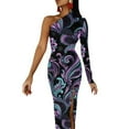 2024 Classic Paisley Long Dress Female White And Black Party Maxi Dress