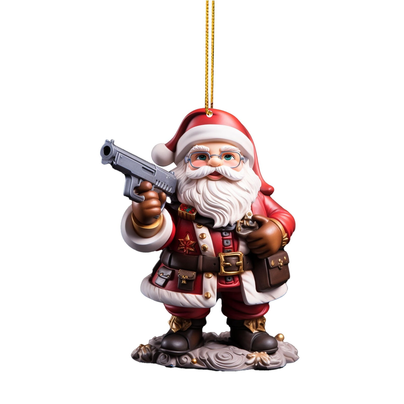 2024 Clearance 2D Cool Acrylic Santa Pendant Santa Pendant Acrylic