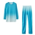 thumbnail image 1 of 2024 Clearance under $5 JINMGG Two Piece Outfits Women,2024 Fashion Fall Clearance Women Tie-Dyed Hooded Sweatshirt and pant Tracksuit Sport Suit Sky Blue XXL, 1 of 3