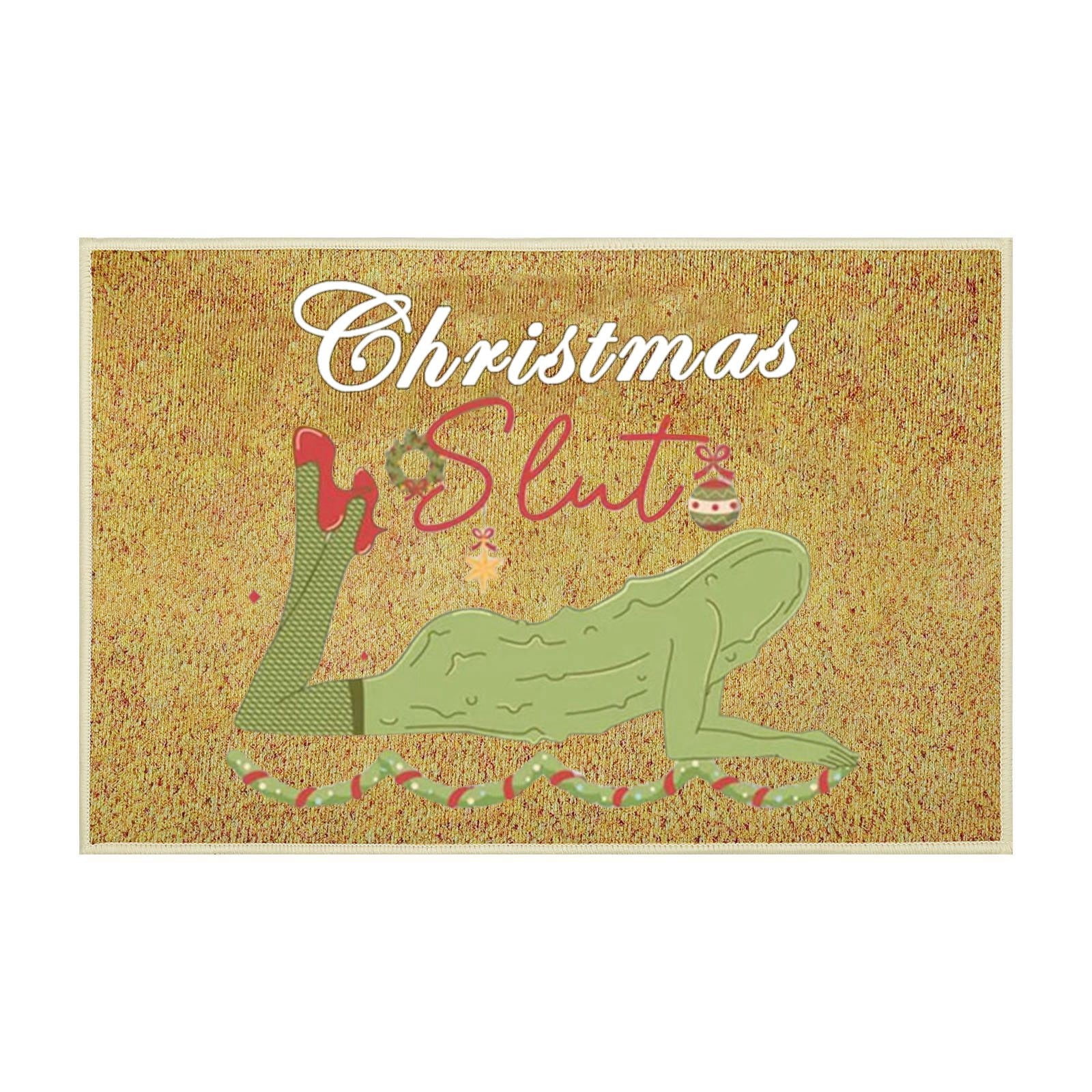 2024 Clearance Christmas Funny Cucumber Floormat Anti Water Absorption