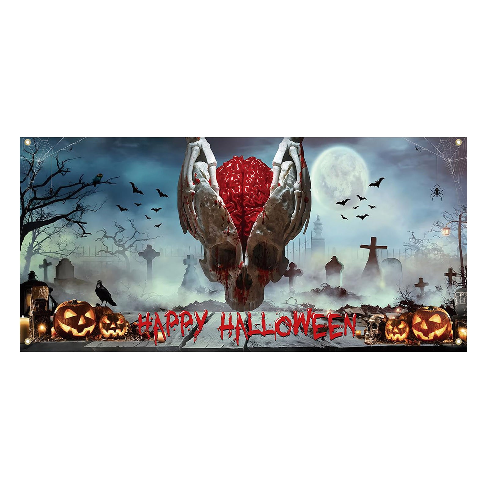 2024 Clearance Garage Themed Banner With Haunting Graphics For Car