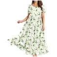 thumbnail image 1 of 2026 ! JINMGG Summer Dresses 2026, Dresses for Women 2026 Women Casual Loose Bohemian Floral Dresses with Pockets Short Sleeve Summer Beach Swinging Dress Green XL, 1 of 4