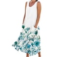 thumbnail image 1 of 2026 ! JINMGG Summer Dresses 2026, Dresses for Women 2026 Women's Summer Fashion Casual Printing Sleeveless Round Neck Pocket Dress Beach Casual Maxi Sundress Sky Blue XXL, 1 of 5