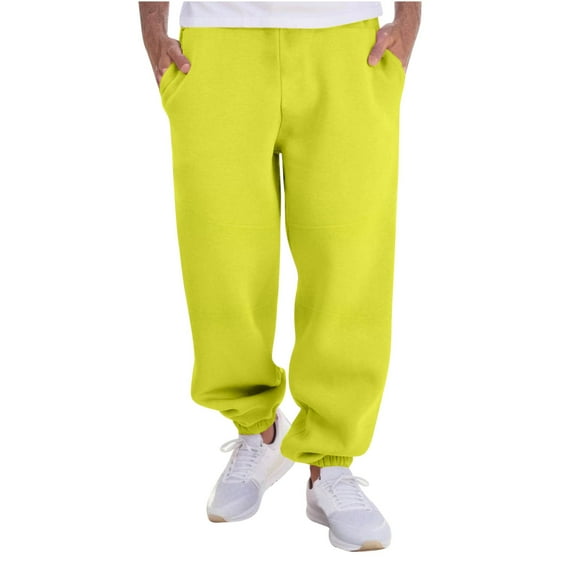 2024 Clearance Sale! Abomasnow Men's Big & Tall Cinch Bottom Athletic Pants Loose Drawstring Elastic Waist Tapered Pants