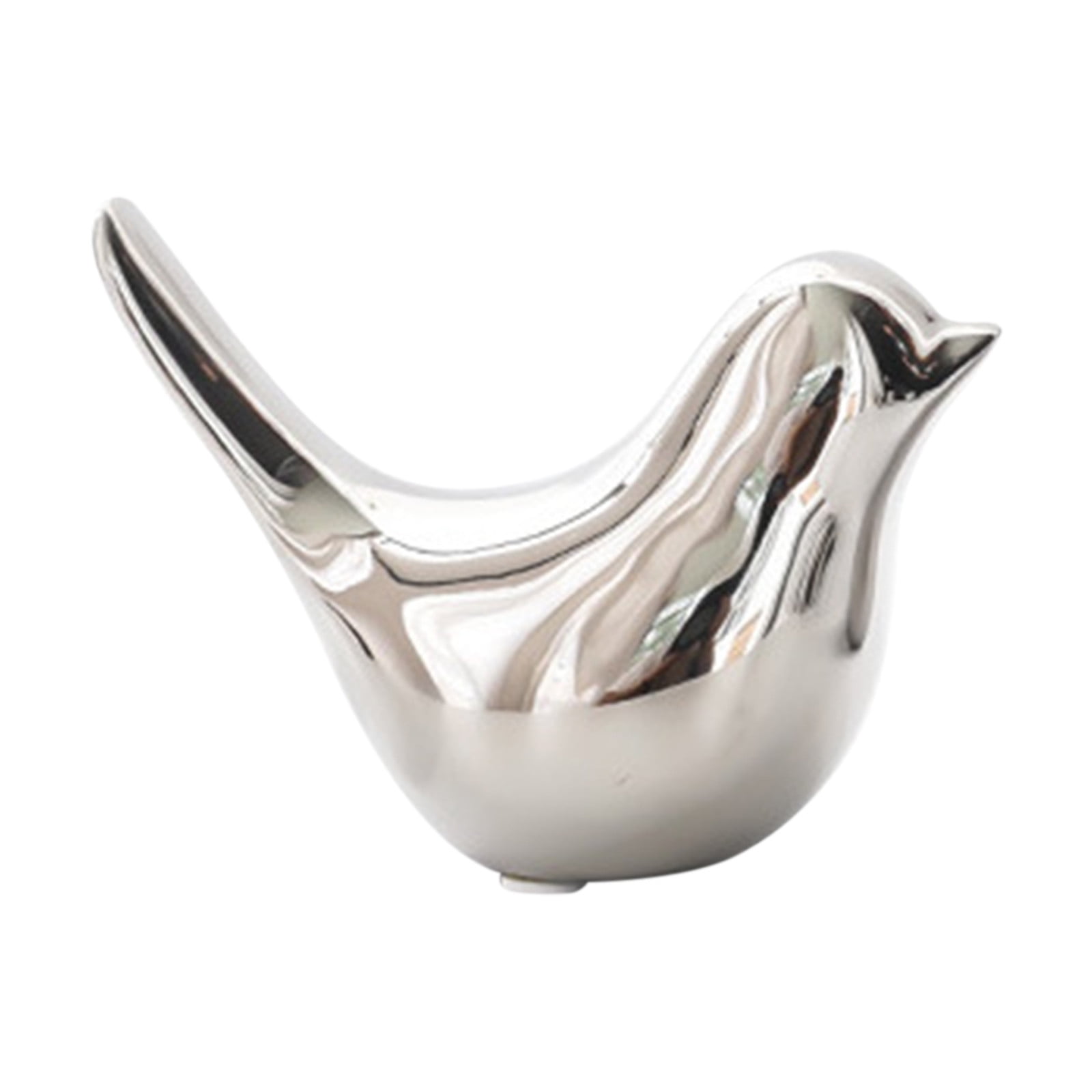 2024 Clearance Silver Plated Ceramic Bird Decorative Ornaments Bookcase