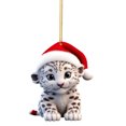 2024 Clearance Snow Leopard Baby Christmas Tree Hanging Charm Snow