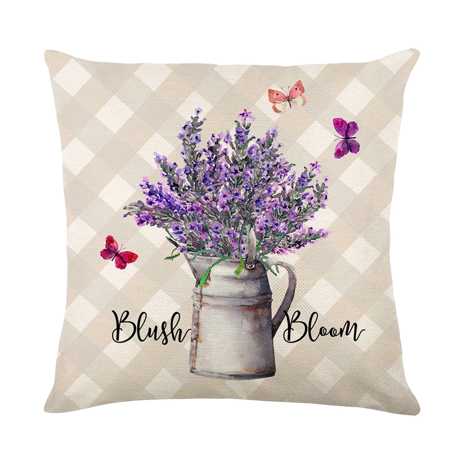 2024 Clearance Throwing Pillow Cover Spring Lavender Throwing Pillow