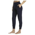 thumbnail image 1 of 2024 Clearance under $5 JINMGG Womens Plus Size Clearance $5 Womens Stretch Yoga Leggings Fitness Running Gym Sports Full Length Active Pants Navy L, 1 of 7