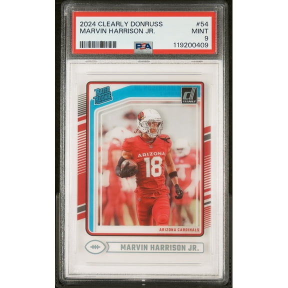 2024 Clearly Donruss #54 Marvin Harrison Jr. Rated Rookie PSA 9