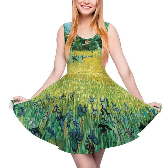 2024 Clothes Oversized Summer Dress Skate Graphic Aesthetic Waist High Dresses Beach Wheatfield Dress Vincent