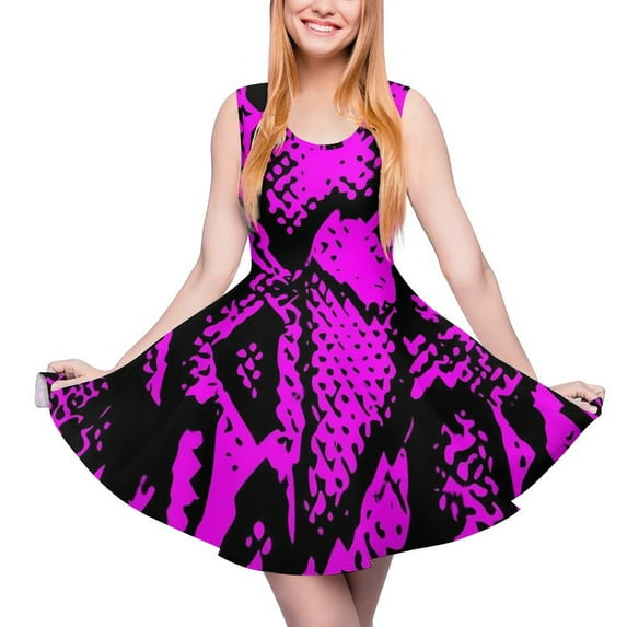 2024 Clothing Design Woman Dress Skate Oversized Aesthetic Sleeveless Dresses Boho Scales Snake Dress Snakeskin Trend