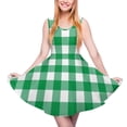 thumbnail image 1 of 2024 Clothing Graphic Women Dress Skate Oversize Wear Street Sleeveless Dresses Beach Print Vintage Dress Plaid White And Black, 1 of 7