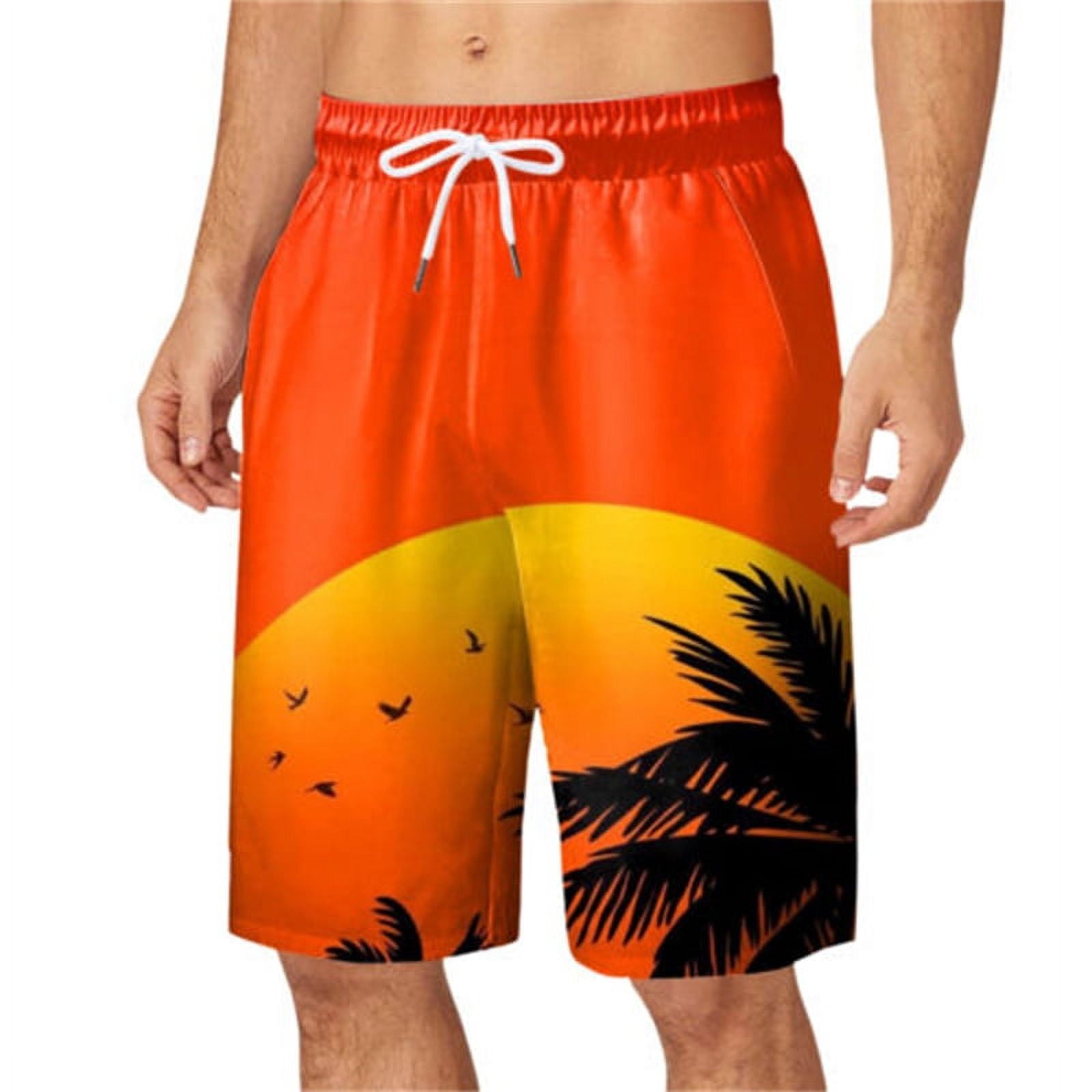 2024 Coconut Tree Beach Shorts Fashion 3D Print Surfing Board Shorts