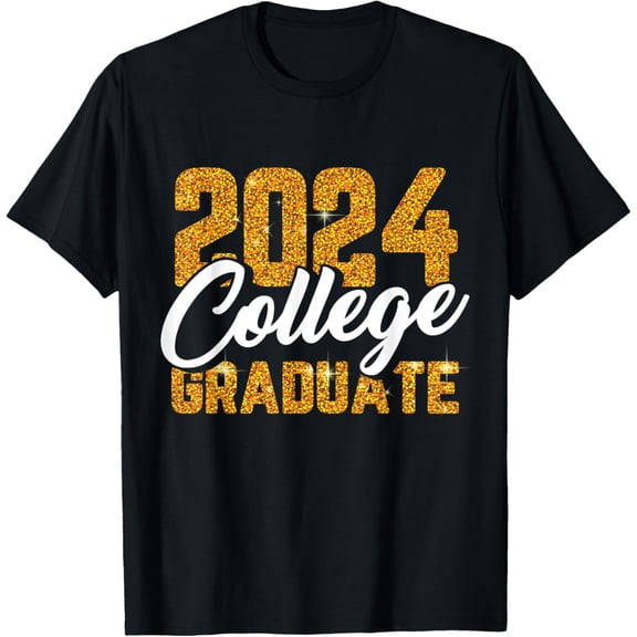 2024 College Graduate Graduation Senior Grad Men Women T-Shirt Men women T-shirt black, gift. Sizes: S, M,L, XL, 2XL, 3XL, 4XL