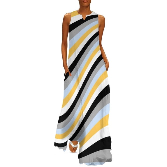 2024 Colorblock Print Dress Modern Check Kawaii Maxi Dress V Neck Custom Boho Beach Long Dresses Street Wear Oversize Vestido