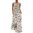 thumbnail image 1 of 2024 Colorful Chicken Dress Spring Farm Animal Print Streetwear Casual Long Dresses Female Vintage Maxi Dress Gift Idea, 1 of 1