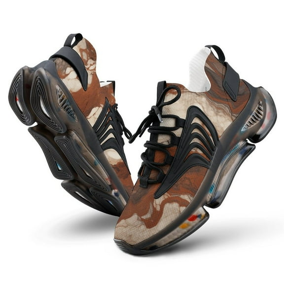 2024 Colorful Marble Pattern Women Or Men Lace Up Flat Sneakers Female Mesh Walking Footwear