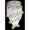 thumbnail image 1 of 2024 Comet Collection Wall Sconce Black Prism Drops W16in H16in Ext.6in Lt:2 Chrome Finish (Royal Cut Crystals), 1 of 1