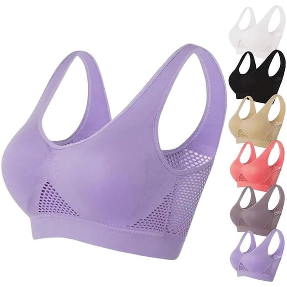 2024 Cool Liftup Air Bra – Breathable Mesh Sports Bra for Women, Comfortable Large Size Support