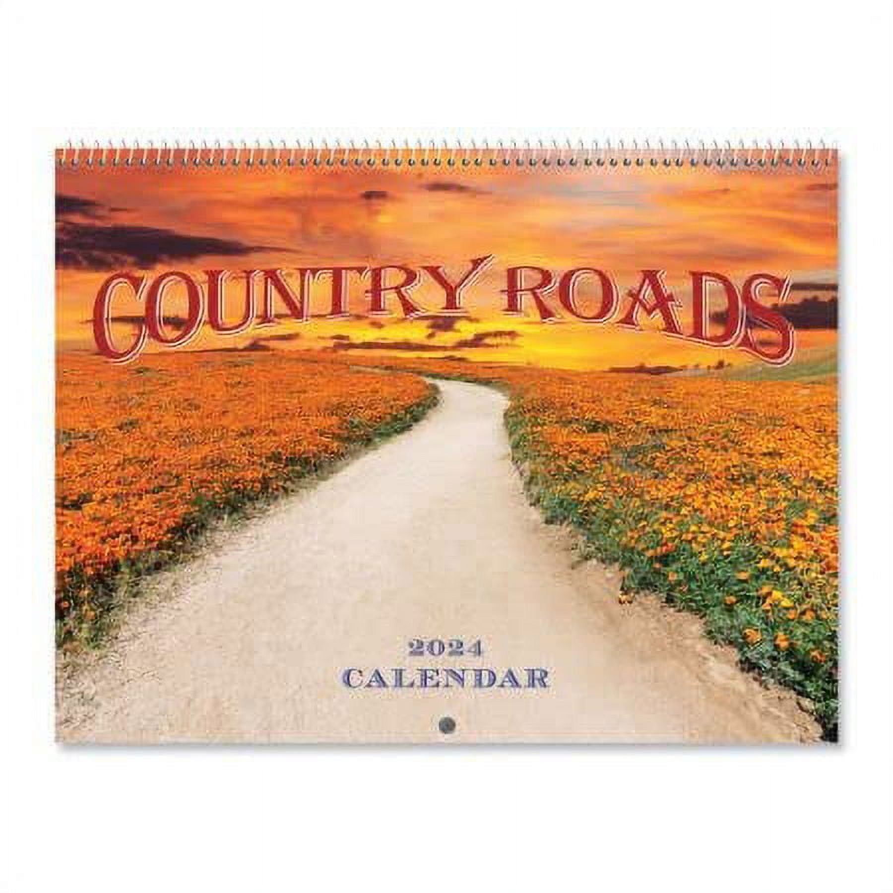 2024 Country Roads Wall Calendar, 12" x 9" (Closed), Monthly Format