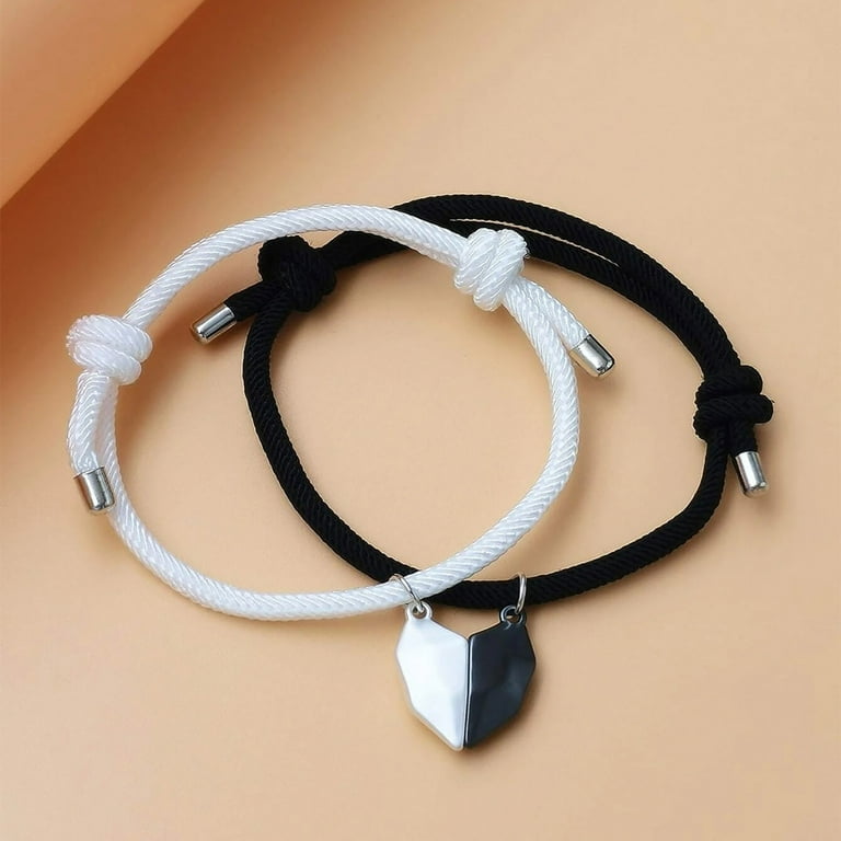 2024 Couples Bracelets for Boyfriend and Girlfriend Love Stitching Bracelet Stone Wishing Adjustable Couple Bracelets