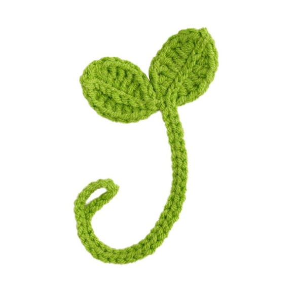 2024 Creative Knitted Crochet Leaf Sprout Data Cable Craft Strap Handmade B6Y6