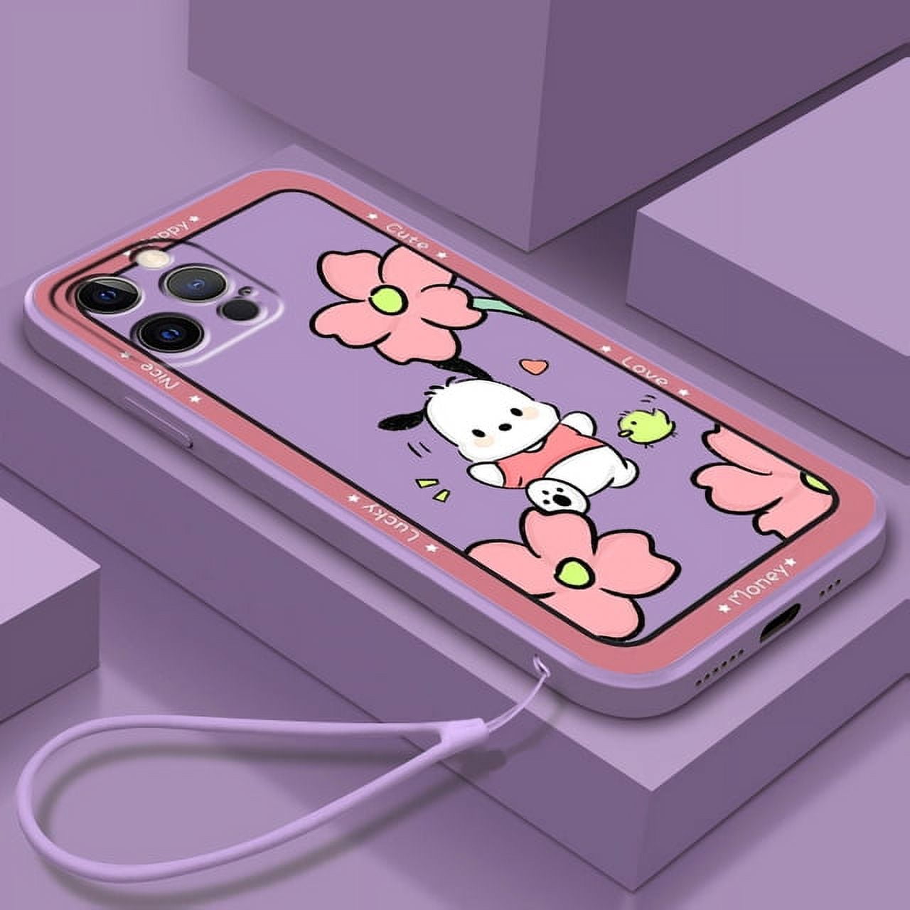 2024 Cute Pachacco Sanrio Comic Liquid Rope For Apple IPhone 15 14 13 2024-cute-pachacco-sanrio-comic-liquid-rope-for-apple-iphone-15-14-13