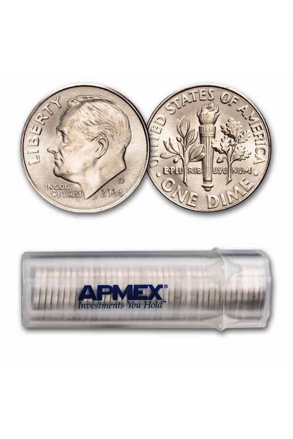 2024-D Roosevelt Dime 50-Coin Roll BU
