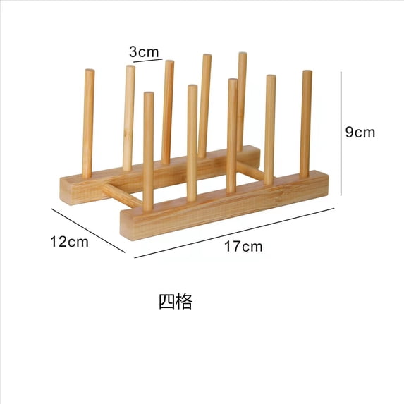 2024 DIY Locker Bamboo Drain Rack Wooden Plate Rack Dish Rack Kitchen ...