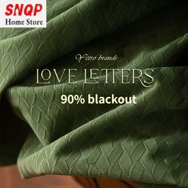 2024 DREAMFIRE French Retro Luxury Velvet Curtains for Living Room