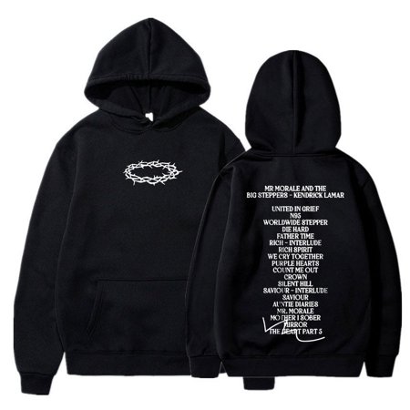 2024 DREAMFIRE Hip Hop Rapper Kendrick Lamar Hoodie Mr. Morale and The Big Steppers Music Album Print Hoodies Men Women Sweatshirts Streetwear