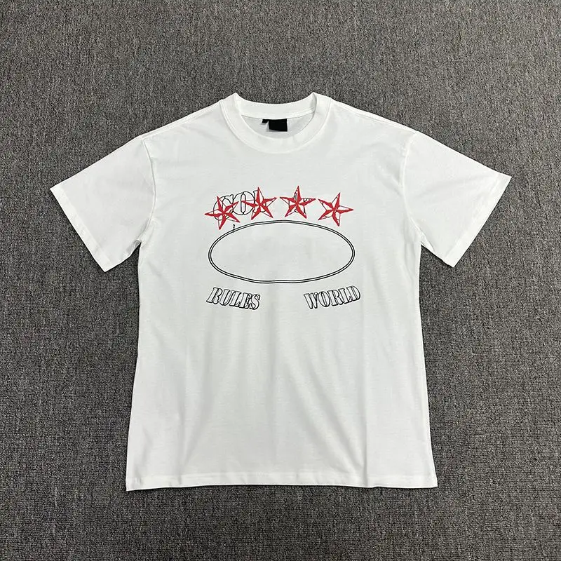 2024 DREAMFIRE Mens Women Y2k Star Alt Stacked Baggy Demon T Shirt