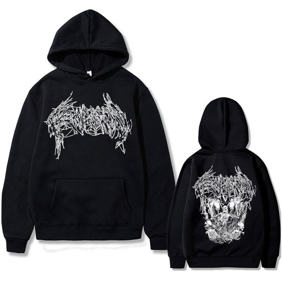 2024 DREAMFIRE Rapper Ken Carson Men Hip Hop Oversized Hoodie Death Mosh A Great Chaos Skeleton Opium Hoodies Men‘s Vintage Street Sweatshirt
