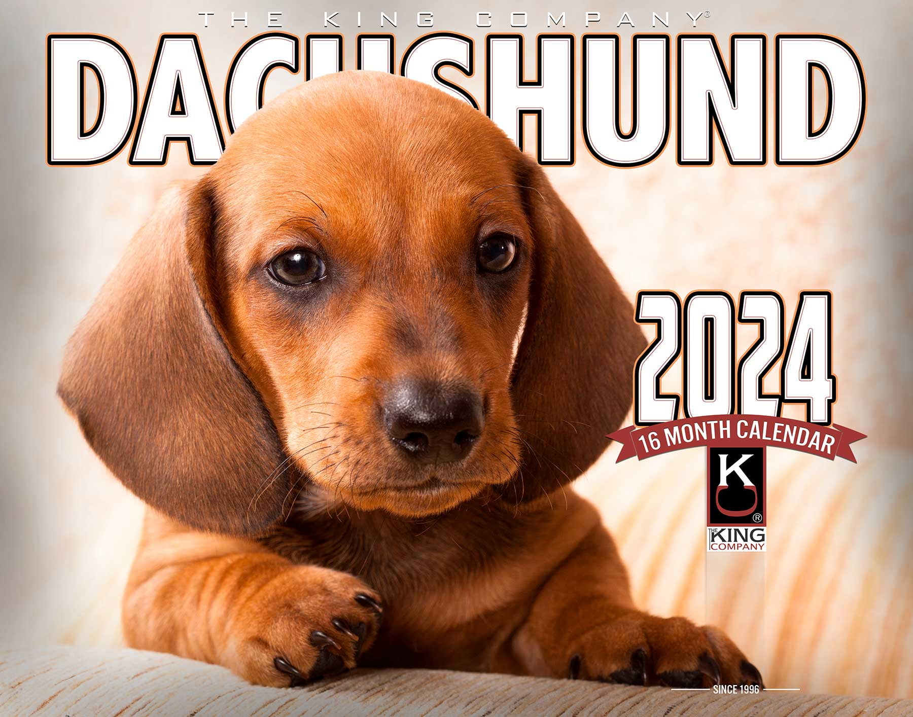 2024 Dachshund Wall Calendar 16Month XLarge Size 14x22, Best