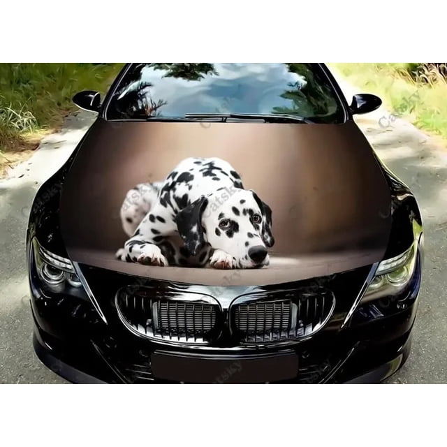  Dalmatian Car Hood Vinyl Stickers Wrap Vinyl Film Engine Cover Decals Sticker Car Hood