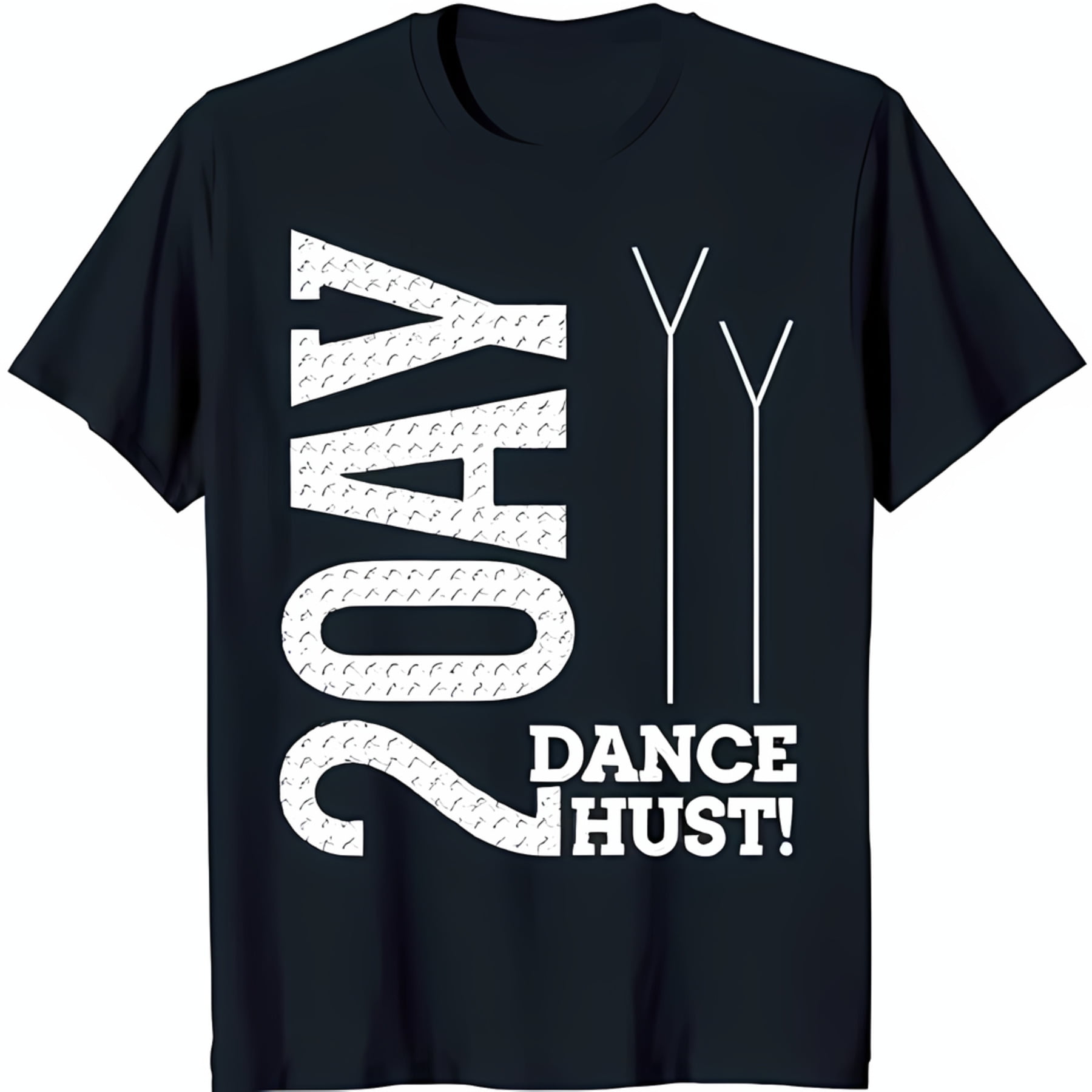 2024 Dance Hust Dark Blue TShirt with Dotted Number Design & Antenna