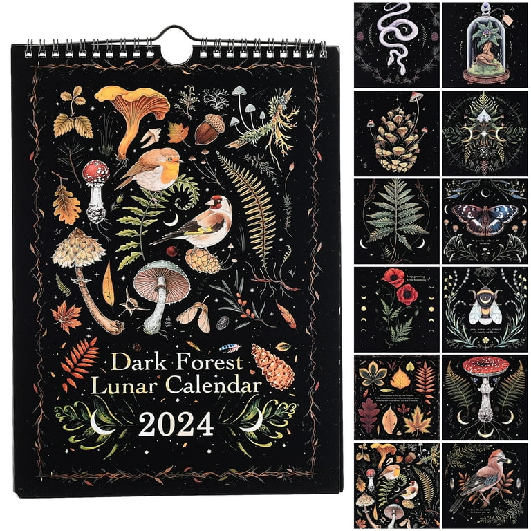Dark Forest Lunar Calendar 2024 September Zodiac Printable 2024 Calendar