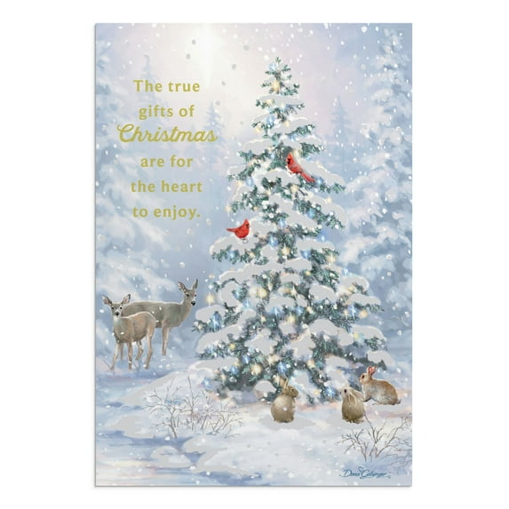 2024-DaySpring Inspirational Christmas Greeting Cards, Dona Gelsinger SNowy Christmas Tree