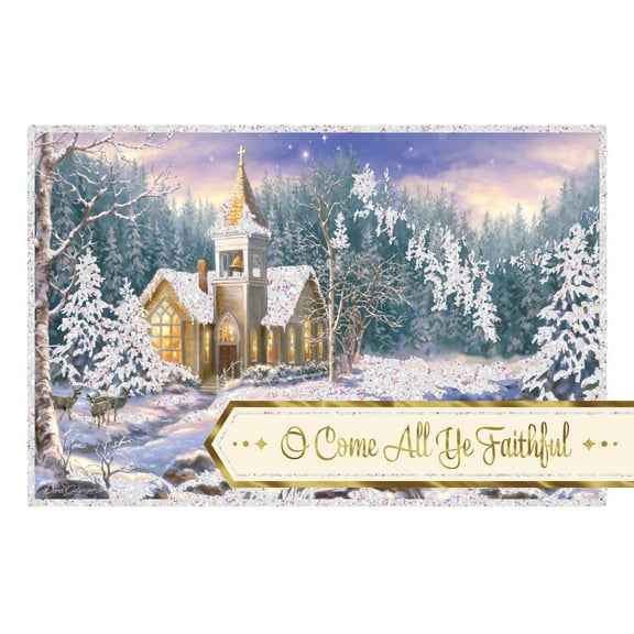 2024-DaySpring Inspirational Christmas Greeting Cards, O Come All Ye Faithful, with NCV Scripture
