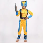 2024 Deadpool & Wolverine Halloween Costume for Kids, Gotyou 2024 New Deadpool & Wolverine Cos-tumes Jumpsuit CosPaly Kids Bodysuit Halloween Party Suit