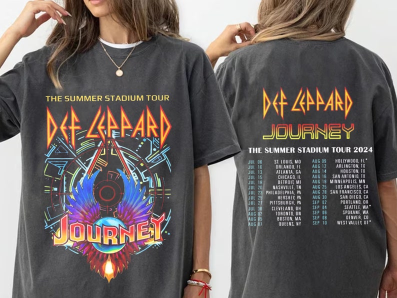 2024 Def Leppard And Journey Summer Stadium Tour Shirt, Def Leppard Fan
