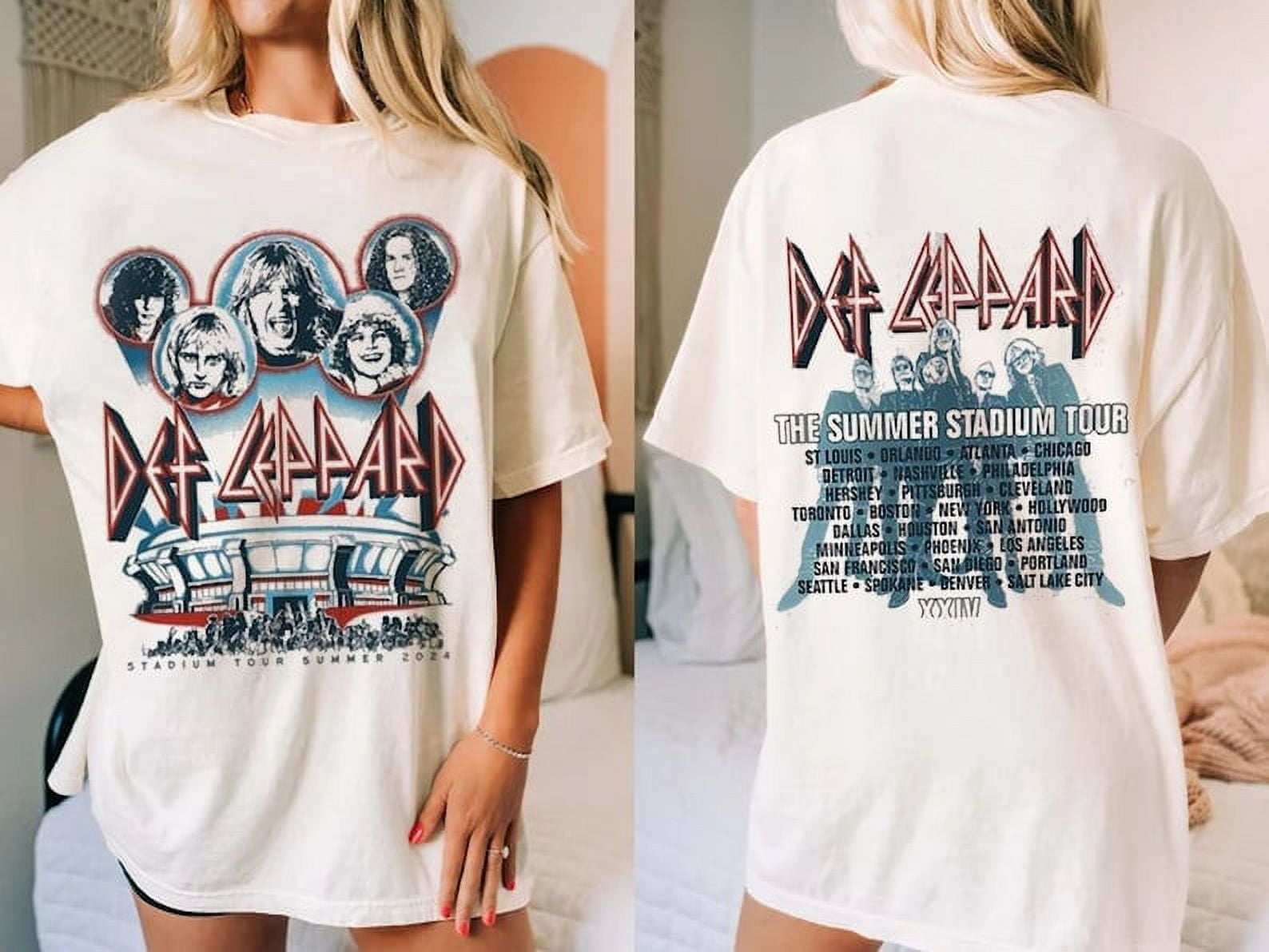 2024 Def Leppard And Journey Summer Stadium Tour Shirt, Def Leppard Fan
