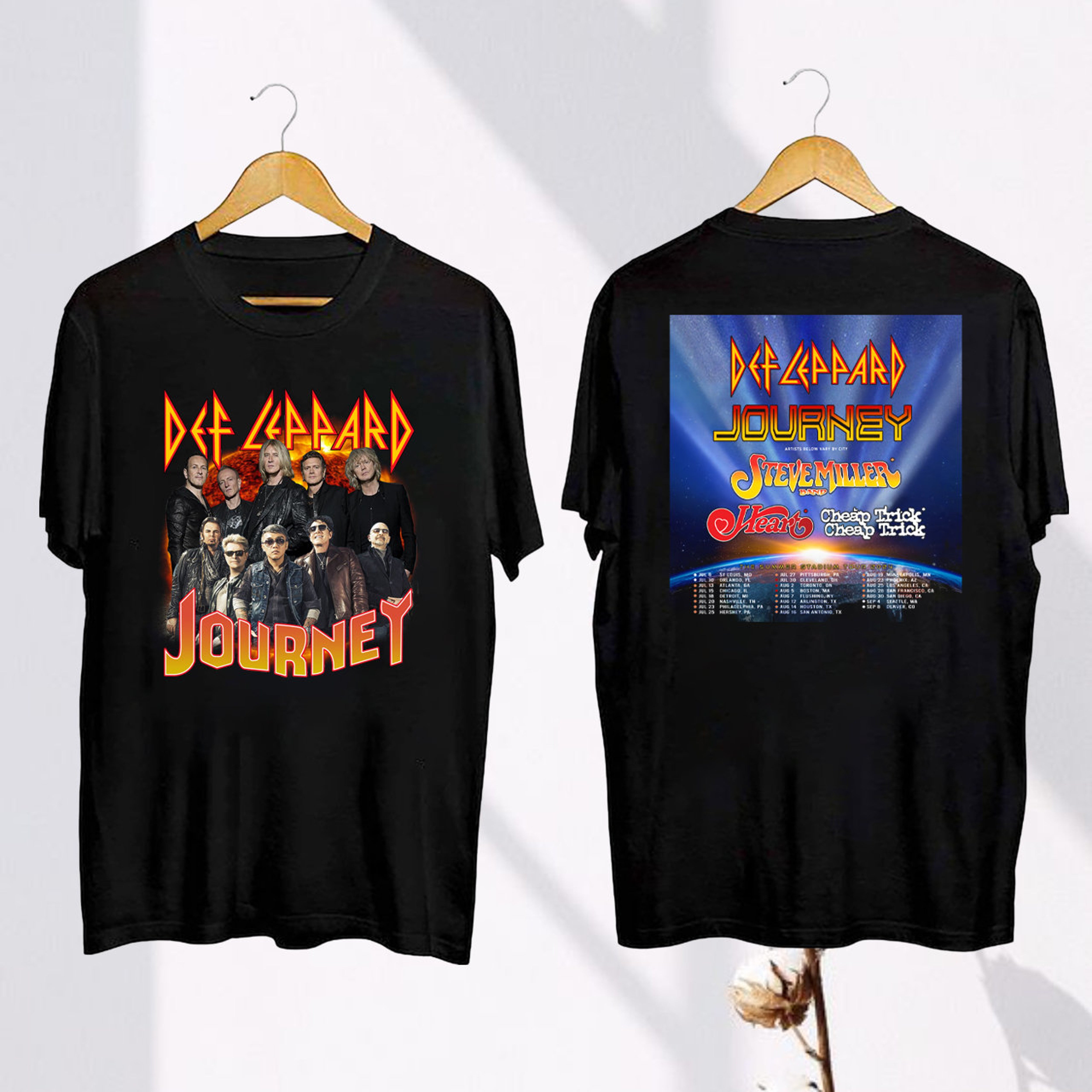 2024 Def Leppard And Journey Summer Stadium Tour Shirt, Def Leppard Fan