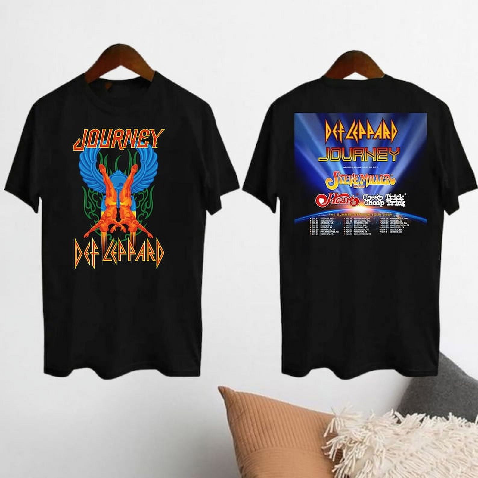 2024 Def Leppard And Journey Tour TShirt, The Summer Stadium Tour 2024