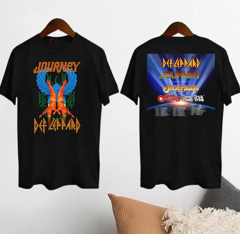 2024 Def Leppard' And Journey' Tour TShirt, The Summer Stadium' Tour 2024 Shirt