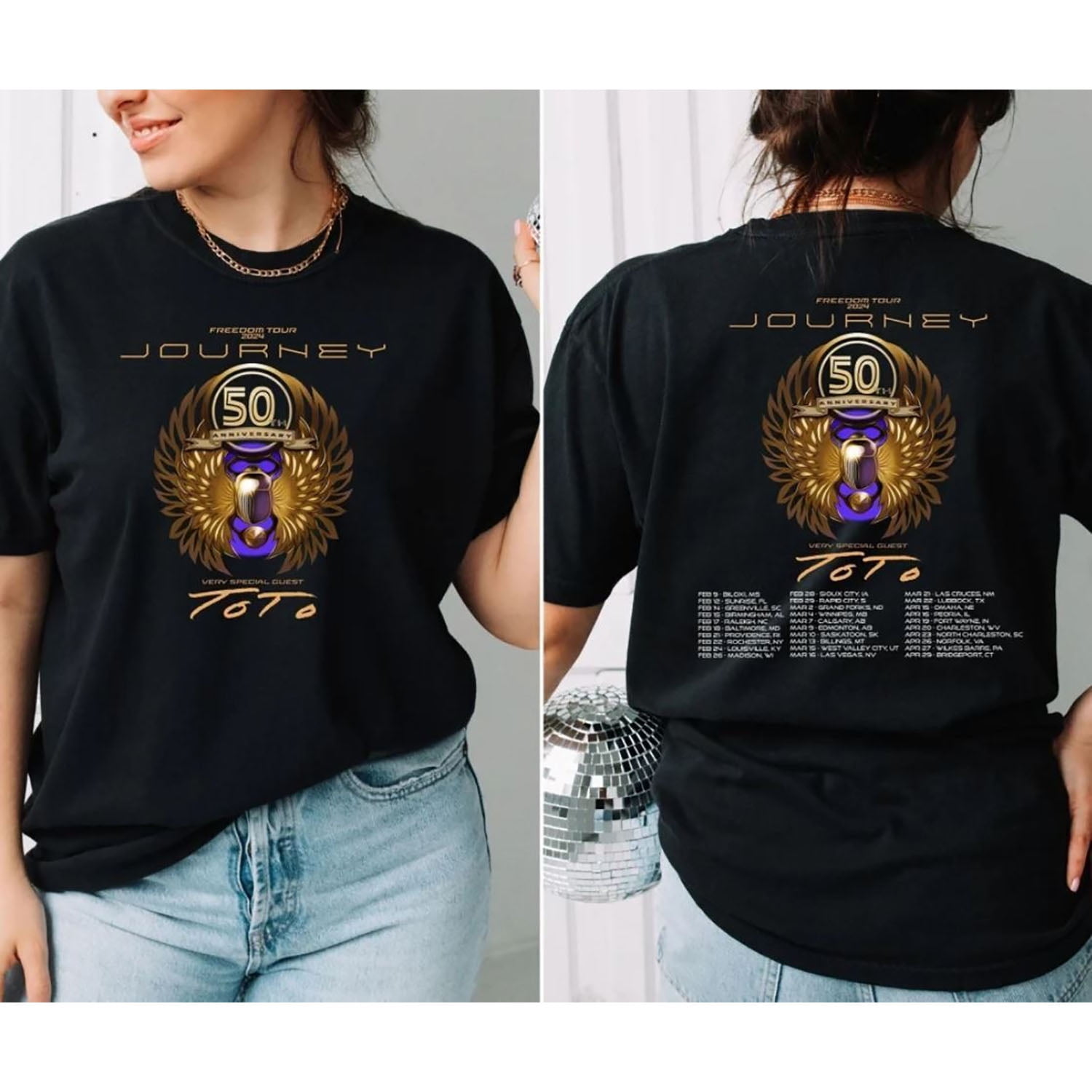 2024 Def Leppard And Journey Tour TShirt, The Summer Stadium Tour 2024